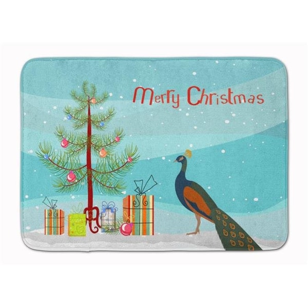 Carolines Treasures Carolines Treasures BB9292RUG Indian Peacock Peafowl Christmas Machine Washable Memory Foam Mat BB9292RUG - main